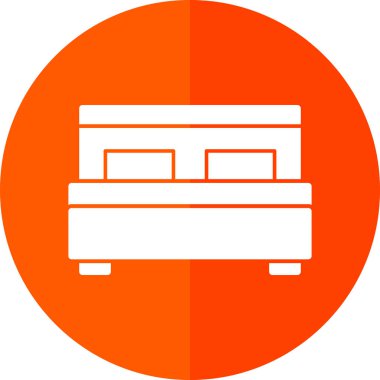 yatak ikonu vektör illüstrasyonu 