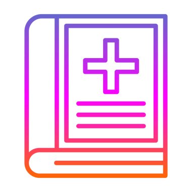 Çapraz çizgi gradyan renk simgesine sahip kitap