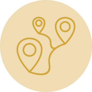 harita işaretleyici vektör çizgisi simgesi, düzenlenebilir çizgi özgeçmişi