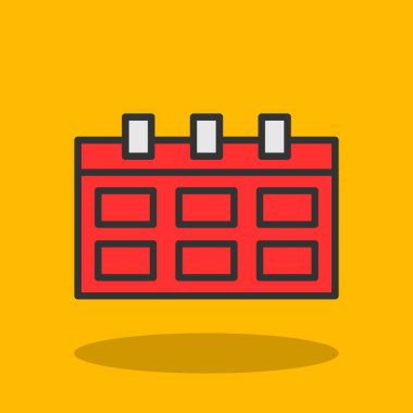 Takvim simgesi vektör illüstrasyonu