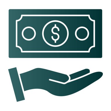 İş dünyasının vektör illüstrasyonu Nakit ödeme simgesi