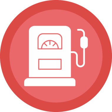 benzin istasyonu simgesi, vektör illüstrasyonu