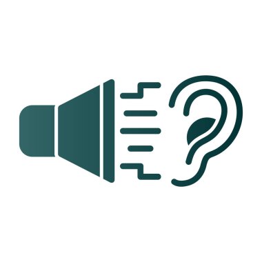 İnsan hoparlör hacmi vektör simgesi konsepti. ses hacmi.