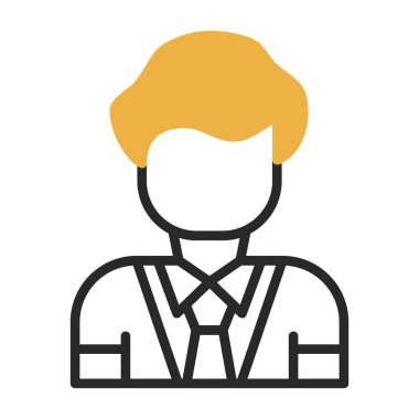 adam düz simge vektör çizim 