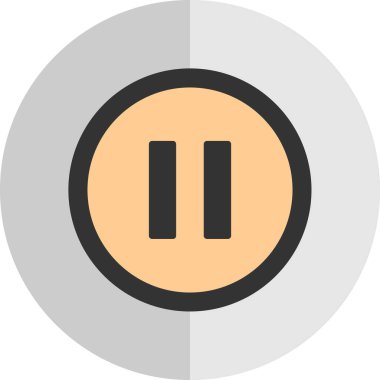 pause button. web simple illustration