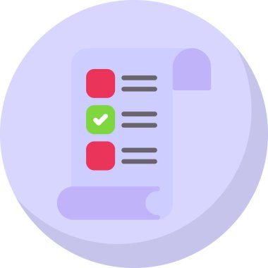 Kontrol listesi. Web simgesi basit illüstrasyon