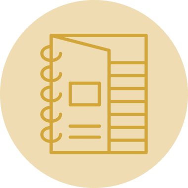 Modern Not Defteri simgesinin vektör illüstrasyonu                            