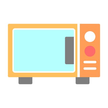 mikrodalga simgesi vektörü basit illüstrasyon