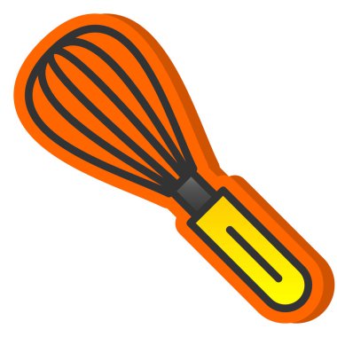 Mutfak çırpma düz vektör çizimi 