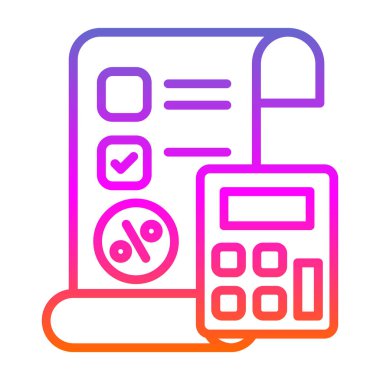 Basit yüzde simgesi, vektör illüstrasyonu