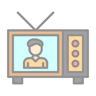  Tv Web simgesi, vektör illüstrasyonunu göster 
