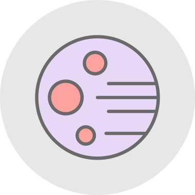 gezegen simgesi, vektör illüstrasyonu basit tasarım