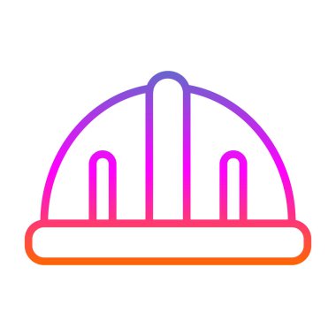 İnşaat kaskı. Web simgesi basit illüstrasyon 