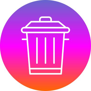 Çöp kutusu simgesi. vektör illüstrasyonu