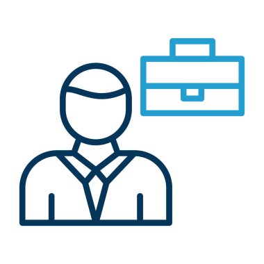 Şeffaf bir arkaplanda iş vektör illüstrasyonu. Yüksek kalite. Konsept ve tasarım için vuruş simgesi.