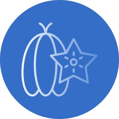 starfruit ikon vektör illüstrasyonu
