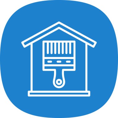 Boya fırçası simgesinin vektör illüstrasyonu