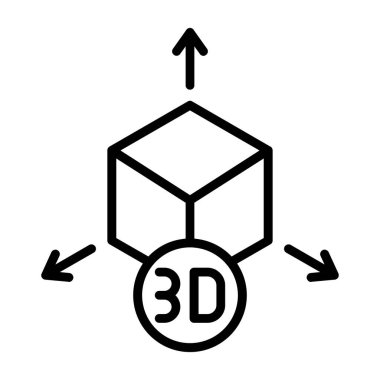 3d model çizgisi simgesi