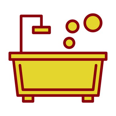 küvet web simgesi basit illüstrasyon 