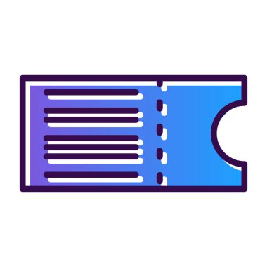 bilet ikonu vektör illüstrasyonu