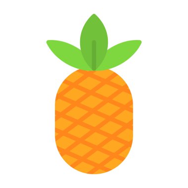 Ananas. Web simgesi basit illüstrasyon 