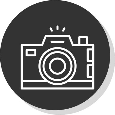 Kamera. Web simgesi basit illüstrasyon