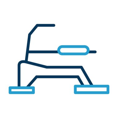 Jimnastik makinesi egzersiz çizgisi simgesi