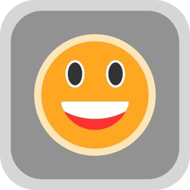 Mutlu bir gülümseme Web simgesi basit illüstrasyon 