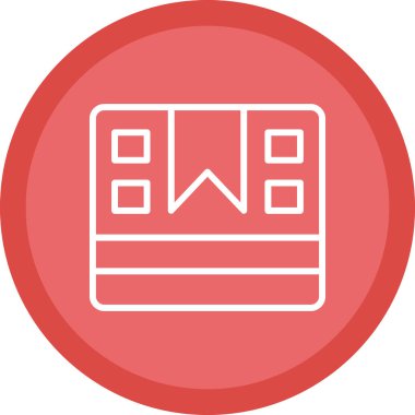 Paket kutusu simgesi, vektör illüstrasyonu 