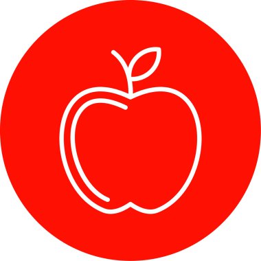 Elma. Web simgesi basit illüstrasyon