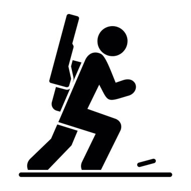 Baltalı adam, siluet simgesi.