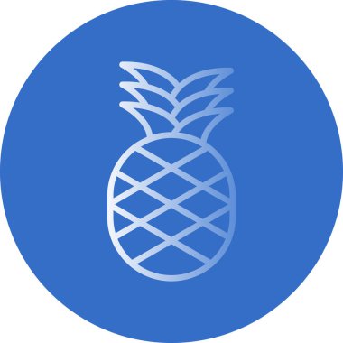 Ananas. Web simgesi basit illüstrasyon 