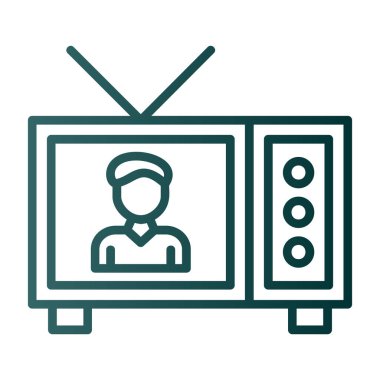  Tv Web simgesi, vektör illüstrasyonunu göster 