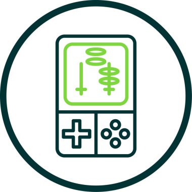 oyun konsolu simgesi, vektör illüstrasyonu, video oyunu sembolü 