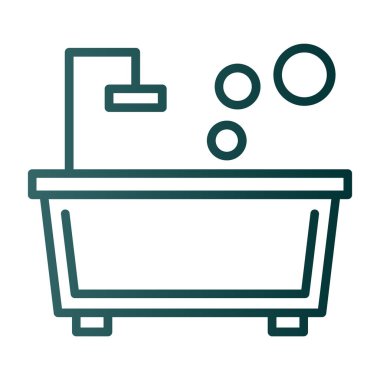 küvet web simgesi basit illüstrasyon 