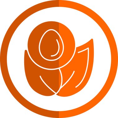 Yaprak. Web simgesi basit illüstrasyon