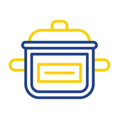 Hot pot simgesinin vektör illüstrasyonu    