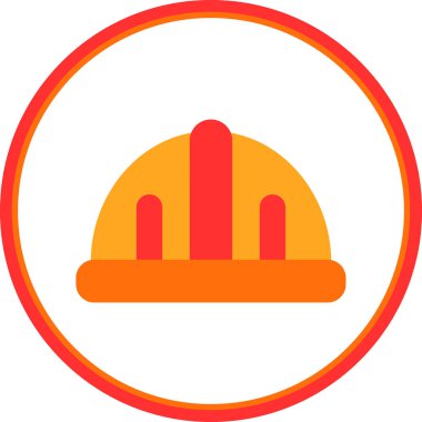 İnşaat kaskı. Web simgesi basit illüstrasyon 