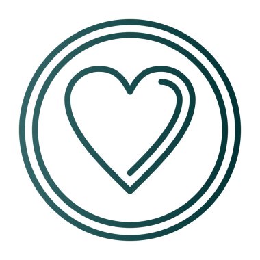 kalp ağı simgesi, vektör illüstrasyonu 