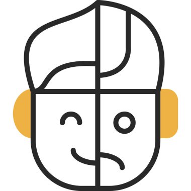 Baş simge vektör çizim