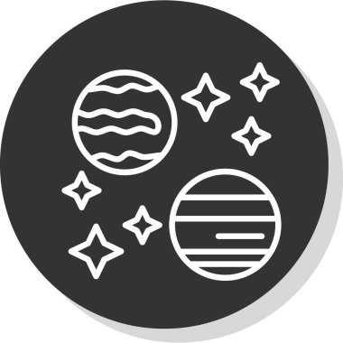 Bir ay simgesinin vektör illüstrasyonu