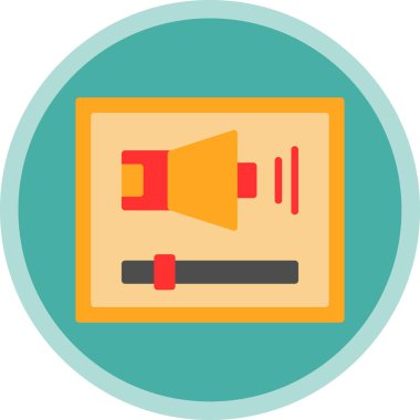 Konuşmacı. Web simgesi basit illüstrasyon