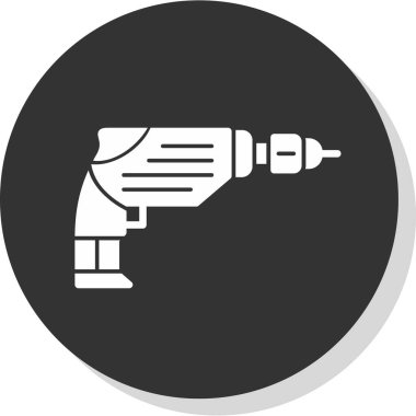 Sondaj makinesi ikon vektör çizimi