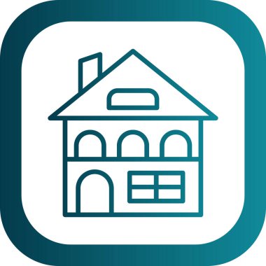 Bina. Web simgesi basit illüstrasyon 