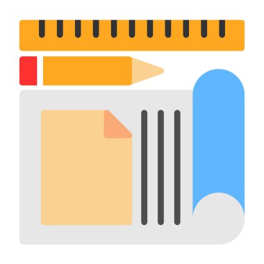 kalem ve silgi vektör çizimi