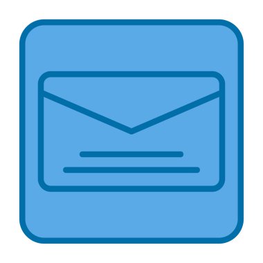 Basit harf zarfı simgesi, vektör illüstrasyonu