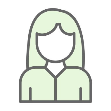 kadın avatar simgesi, vektör tasarımı 