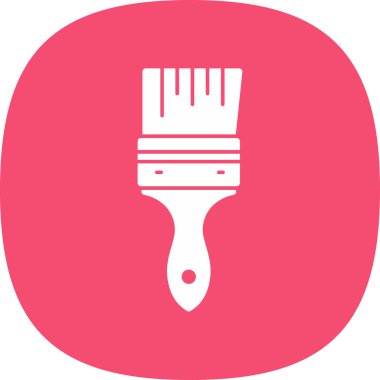 Boya fırçası simgesinin vektör illüstrasyonu