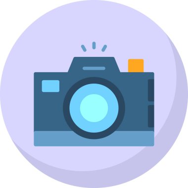 Kamera. Web simgesi basit illüstrasyon