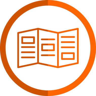 Broşür simgesi, vektör illüstrasyonu basit tasarım